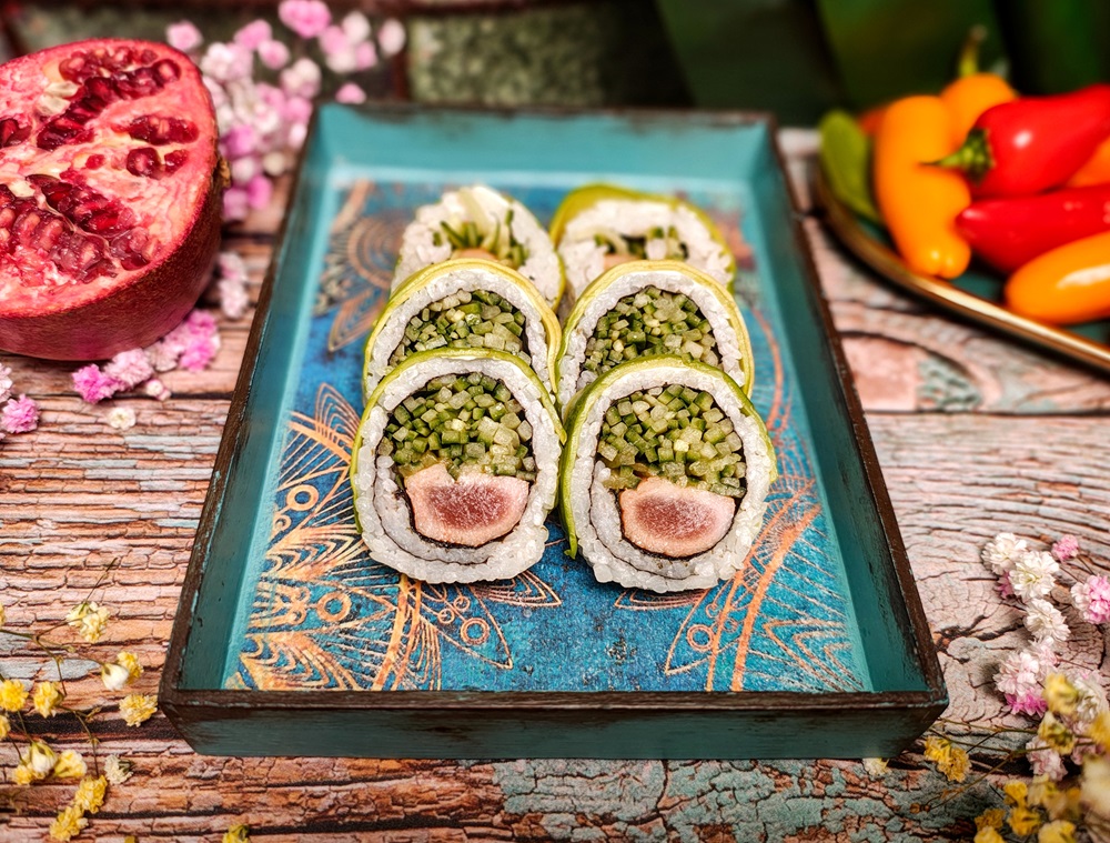 Uramaki z tuńczykiem Medium rare